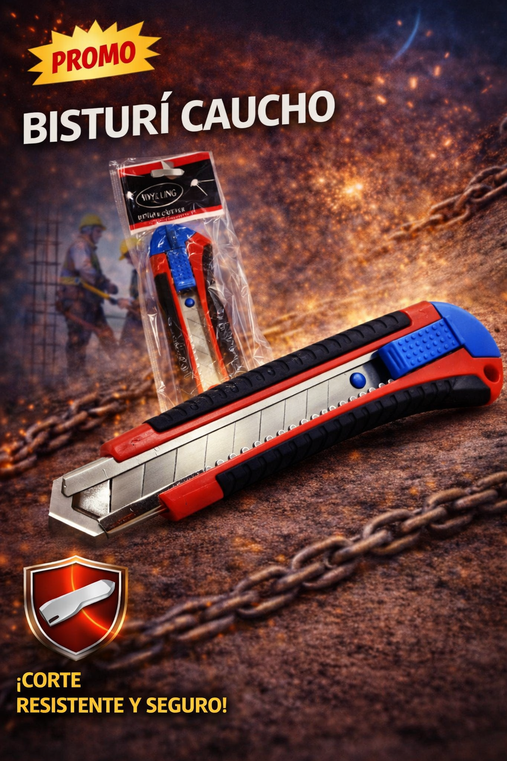 Bisturí de caucho resistente